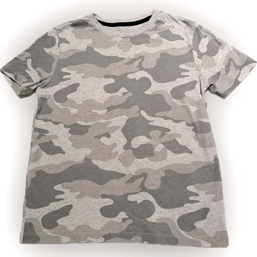Old Navy Kids’ Size L (10-12) Grey Camo Tee Shirt